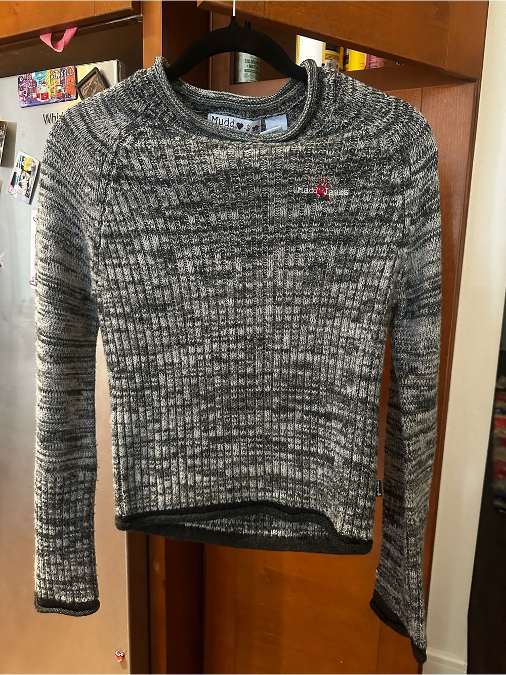 Mudd Gray Marled Ribbed Crewneck Sweater